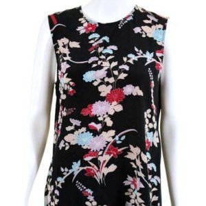 DIANE VON FURSTENBERG silk FLORAL BLOUSE Sz L